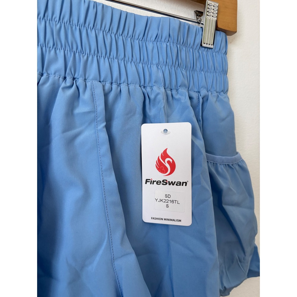 FireSwan High-Waisted Athletic Shorts – Blue – Size Small – NWT - Picture 4 of 4